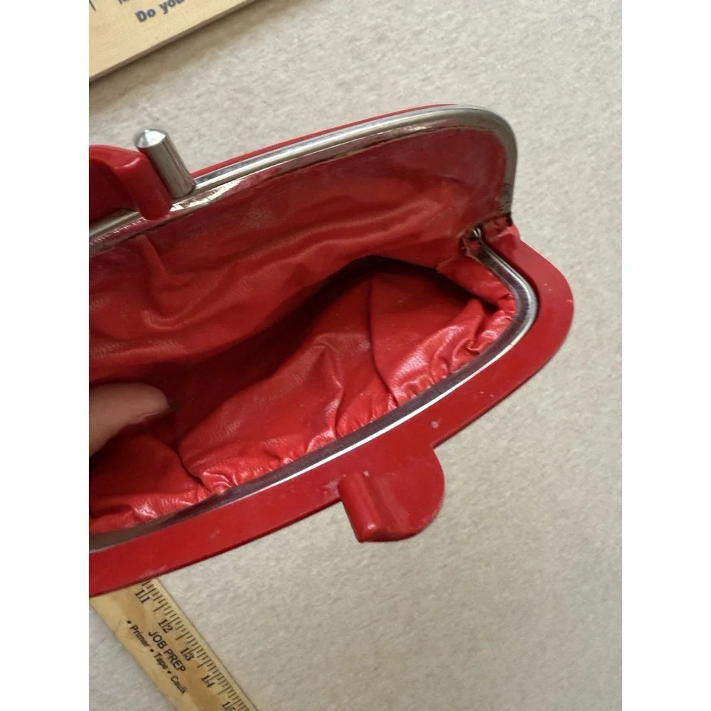 Lipstick Red Clutch Snap Cigarette Purse